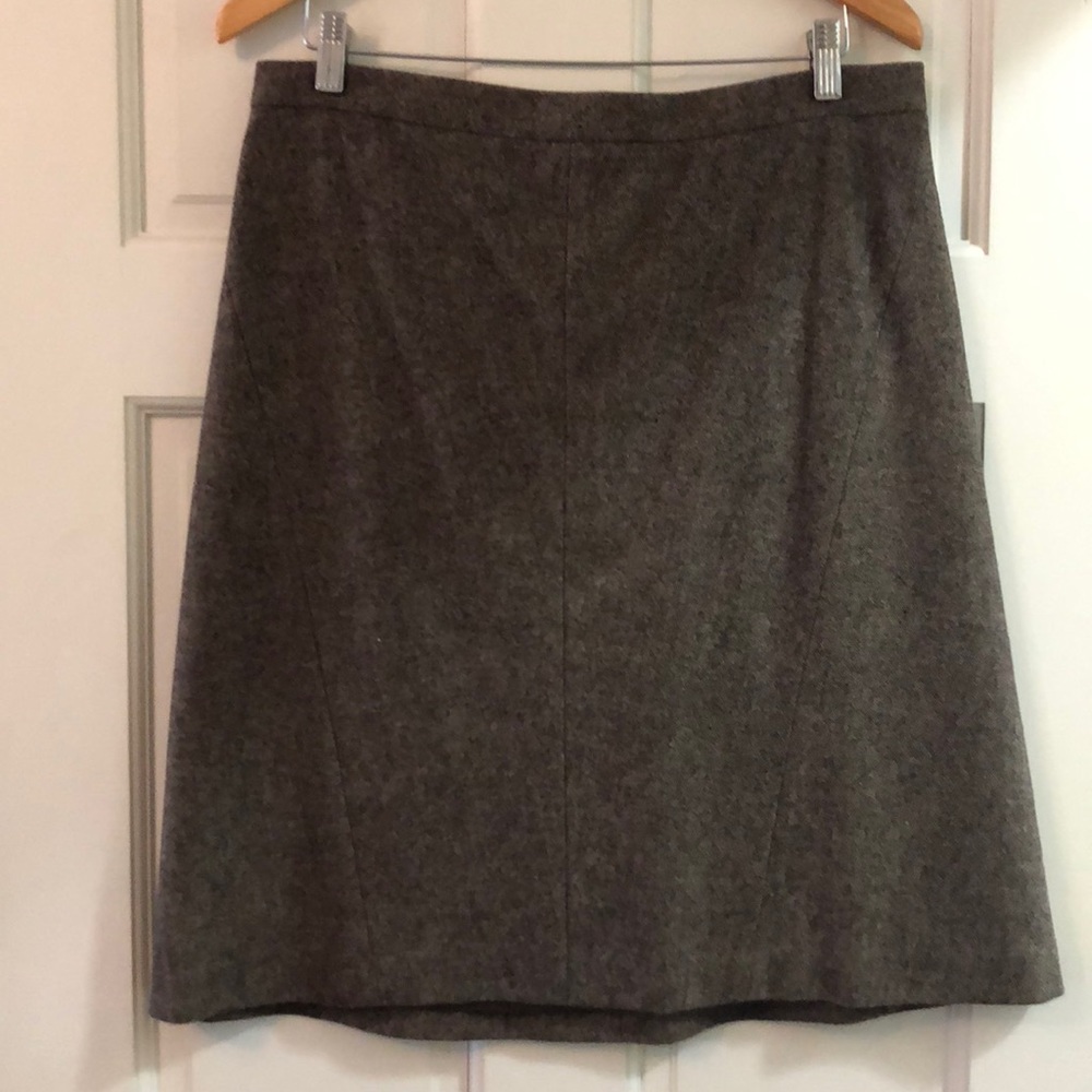 DKNY Brown Wool Skirt